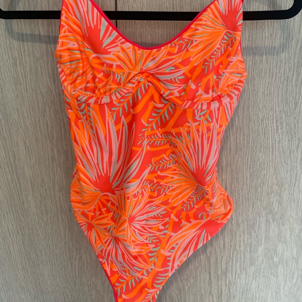Maaji Neon Floral One-Piece Swimsuit - Orange, Pink & Yellow